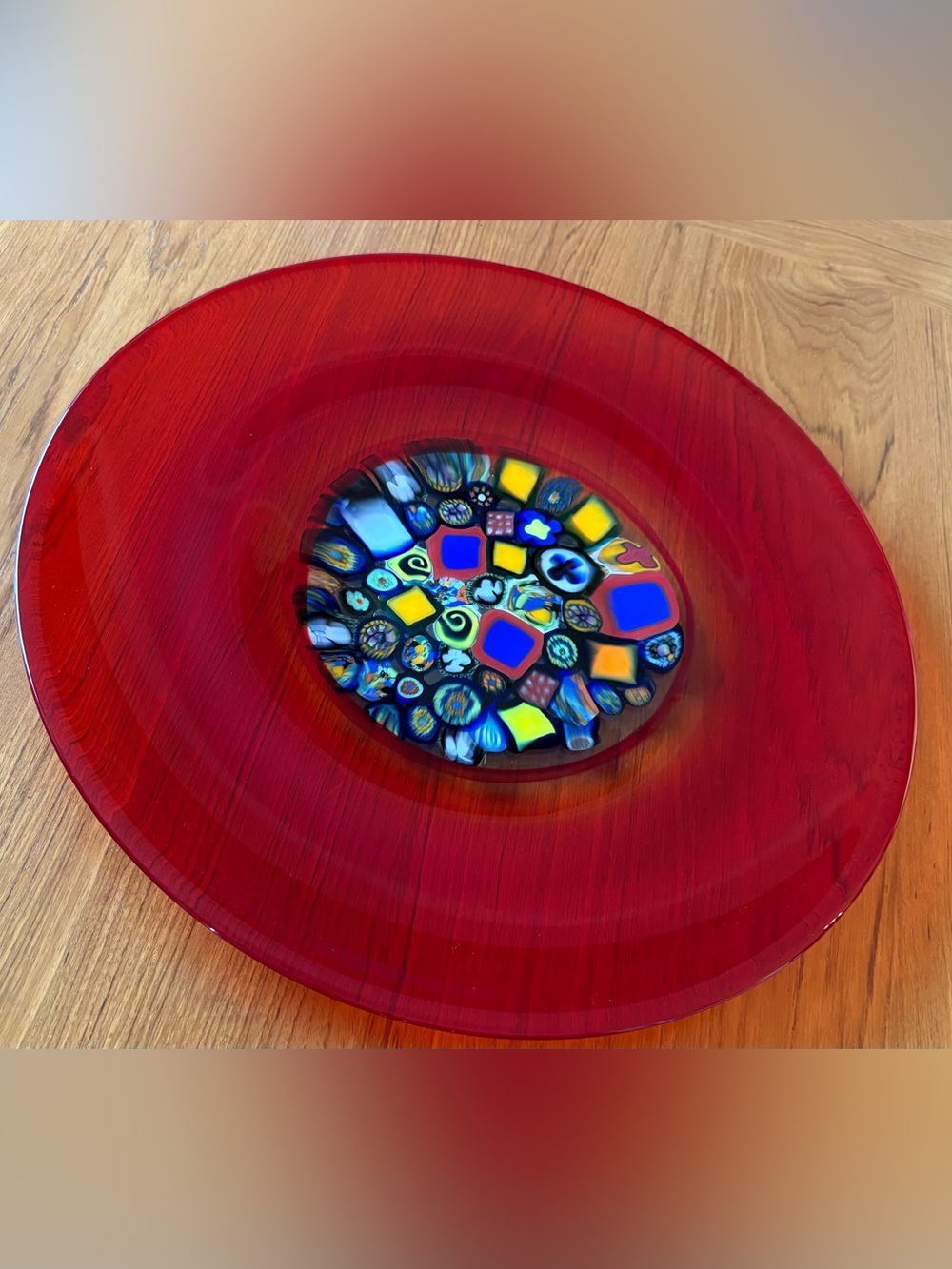Rare 17” Oversized Signed Garry Nash (1999) Studio Art Glass Masterwork Charger